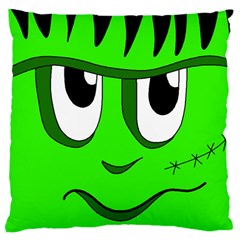 Halloween Frankenstein - Green Standard Flano Cushion Case (one Side) by Valentinaart