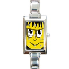 Halloween Frankenstein - Yellow Rectangle Italian Charm Watch by Valentinaart