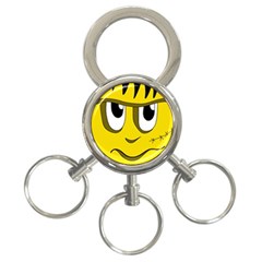 Halloween Frankenstein - Yellow 3-ring Key Chains by Valentinaart