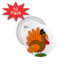 Thanksgiving Turkey - Transparent 1 75  Buttons (10 Pack) by Valentinaart