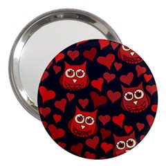 Owl You Need In Love Owls 3  Handbag Mirrors by BubbSnugg