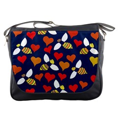 Honey Bees In Love Messenger Bags by BubbSnugg