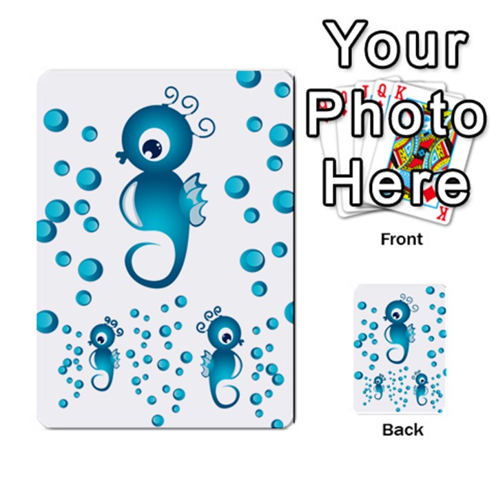 Seahorsesb Multi-purpose Cards (Rectangle) 