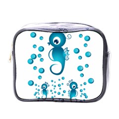 Seahorsesb Mini Toiletries Bags by vanessagf