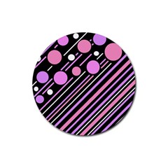 Purple Transformation Rubber Round Coaster (4 Pack)  by Valentinaart