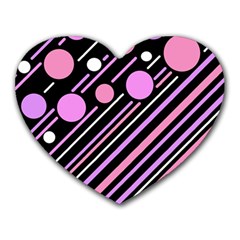 Purple Transformation Heart Mousepads by Valentinaart