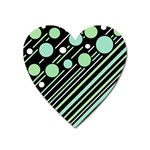 Green transformaton Heart Magnet Front