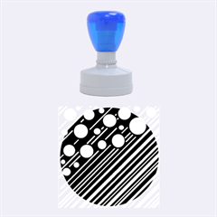 Blue Transformation Rubber Round Stamps (medium)