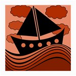 Boat - red Medium Glasses Cloth (2-Side) Front