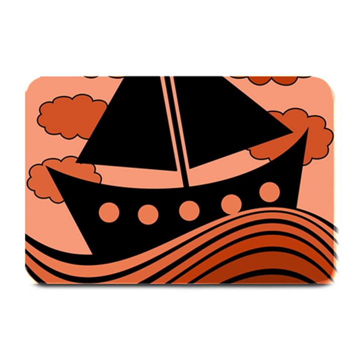 Boat - red Plate Mats