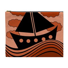 Boat - Red Cosmetic Bag (xl) by Valentinaart
