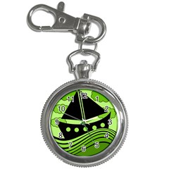 Boat - Green Key Chain Watches by Valentinaart
