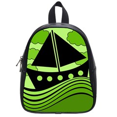 Boat - Green School Bags (small) 