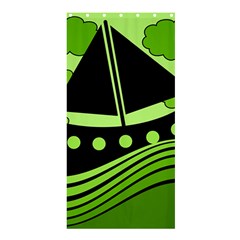 Boat - Green Shower Curtain 36  X 72  (stall) 