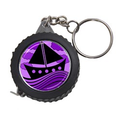 Boat - Purple Measuring Tapes by Valentinaart