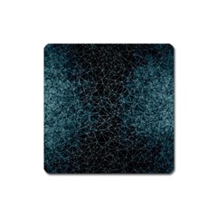 Polygonal And Triangles In Blue Colors  Square Magnet by vanessagf