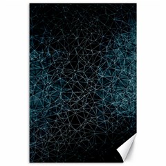 Polygonal And Triangles In Blue Colors  Canvas 24  X 36 