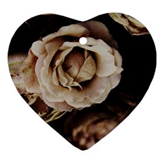 Roses Flowers Ornament (heart)  by vanessagf