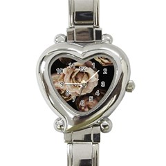 Roses Flowers Heart Italian Charm Watch by vanessagf