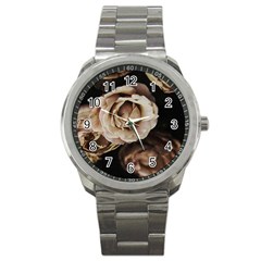 Roses Flowers Sport Metal Watch by vanessagf