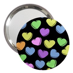 Valentine s Hearts 3  Handbag Mirrors by BubbSnugg