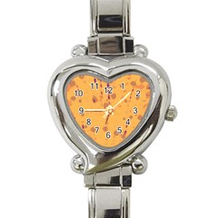 Orange Decor Heart Italian Charm Watch by Valentinaart