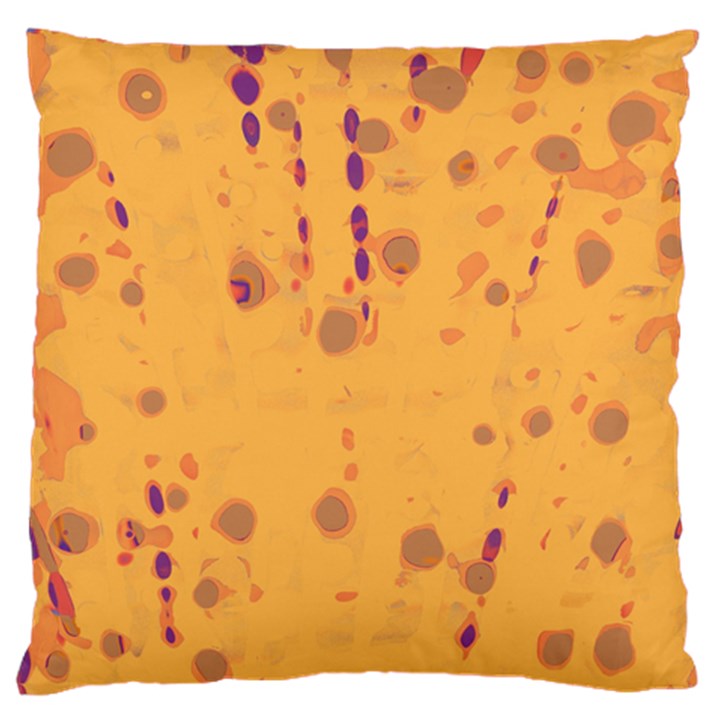 Orange decor Large Flano Cushion Case (One Side)