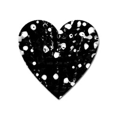 Black Dream  Heart Magnet by Valentinaart