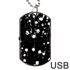 Black Dream  Dog Tag Usb Flash (one Side) by Valentinaart