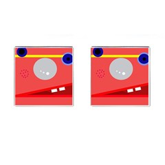 Cute Face Cufflinks (square) by Valentinaart