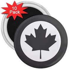 Low Visibility Roundel of the Royal Canadian Air Force 3  Magnets (10 pack) 