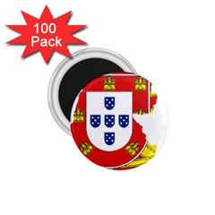 Flag Map Of Portugal 1 75  Magnets (100 Pack) 