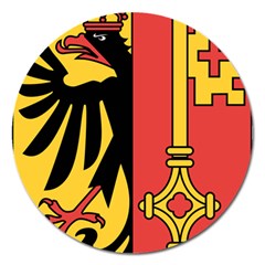 Coat Of Arms Of Geneva Canton  Magnet 5  (round)