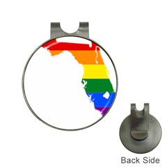 Lgbt Flag Map Of Florida Hat Clips With Golf Markers