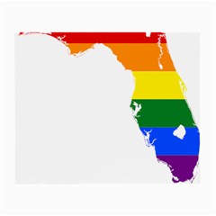 Lgbt Flag Map Of Florida Small Glasses Cloth (2-side) by abbeyz71