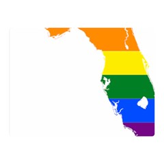 Lgbt Flag Map Of Florida Double Sided Flano Blanket (mini)  by abbeyz71