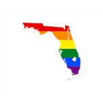 LGBT Flag Map of Florida Double Sided Flano Blanket (Medium)  60 x50  Blanket Front