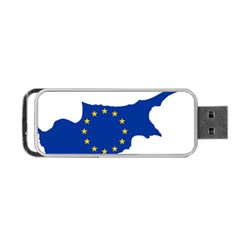 European Flag Map Of Cyprus  Portable Usb Flash (two Sides) by abbeyz71