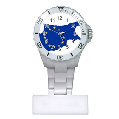 European Flag Map Of Cyprus  Plastic Nurses Watch