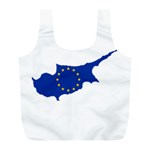 European Flag Map of Cyprus  Full Print Recycle Bags (L)  Front