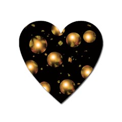 Golden Balls Heart Magnet by Valentinaart