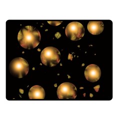 Golden Balls Double Sided Fleece Blanket (small)  by Valentinaart