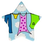 Laundry Star Ornament (Two Sides)  Front