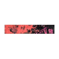 Pink And Black Abstract Splatter Paint Pattern Flano Scarf (mini) by traceyleeartdesigns