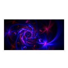 Pink, Red And Blue Swirl Fractal Satin Wrap