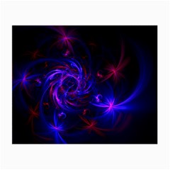 Pink, Red And Blue Swirl Fractal Small Glasses Cloth (2-side) by traceyleeartdesigns