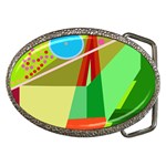 Colorful abstraction Belt Buckles Front