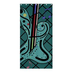 Blue Guitar Shower Curtain 36  X 72  (stall)  by Valentinaart