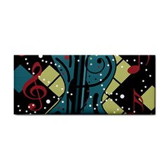 Playful Guitar Hand Towel by Valentinaart