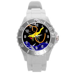 Crazy Dream Round Plastic Sport Watch (l) by Valentinaart